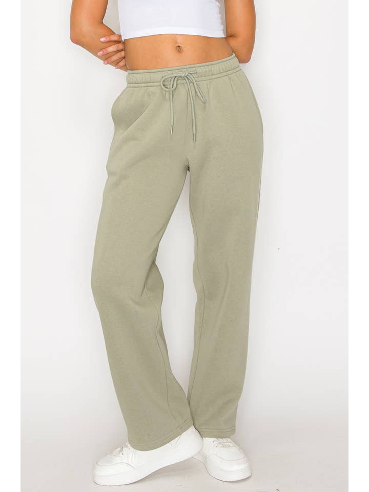 Color 5 – Großhandel Lounge-Trainingshose/-Jogginghose – Damen – Fleecegefütterte, gerade geschnittene, einfarbige Jogginghose mit Tasche7