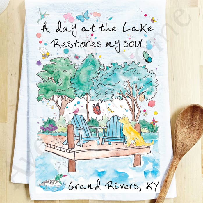 Avery's Home - Wholesale Tea Towel - A Day at the Lake or River Customizable Tea Towel15