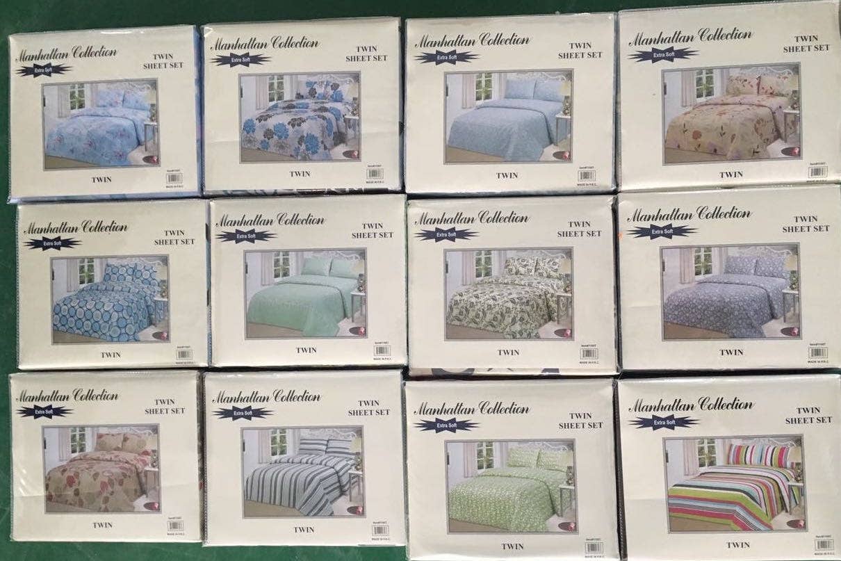 Bed Bath Fashions - Wholesale Sheet Set - Manhattan Collection Microfiber 4 Pc Printed Sheet Sets1