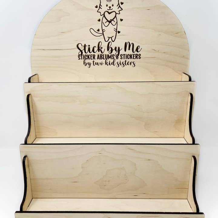 Suporte de exposição autocolante de bancada (vazio) por atacado de Stick by Me Stickers