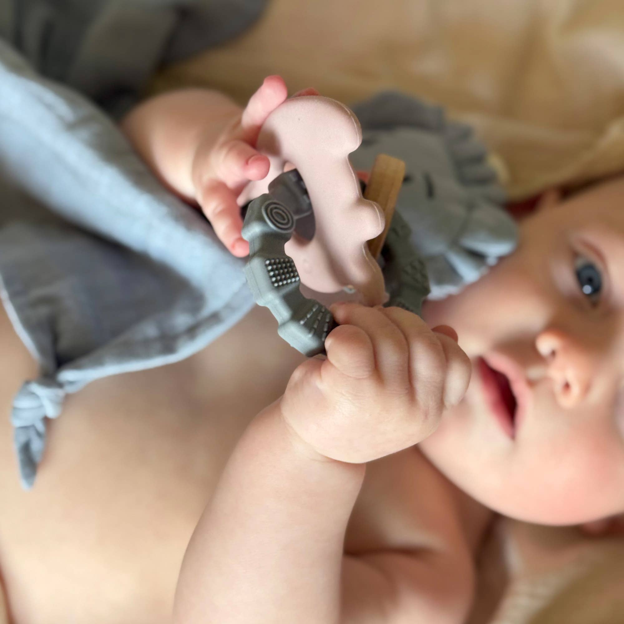 Summerville organic - Venta al por mayor Mordedor - Bebés - Juguete Mordedor de Silicona para Bebé Elefante en Malva Pálido2