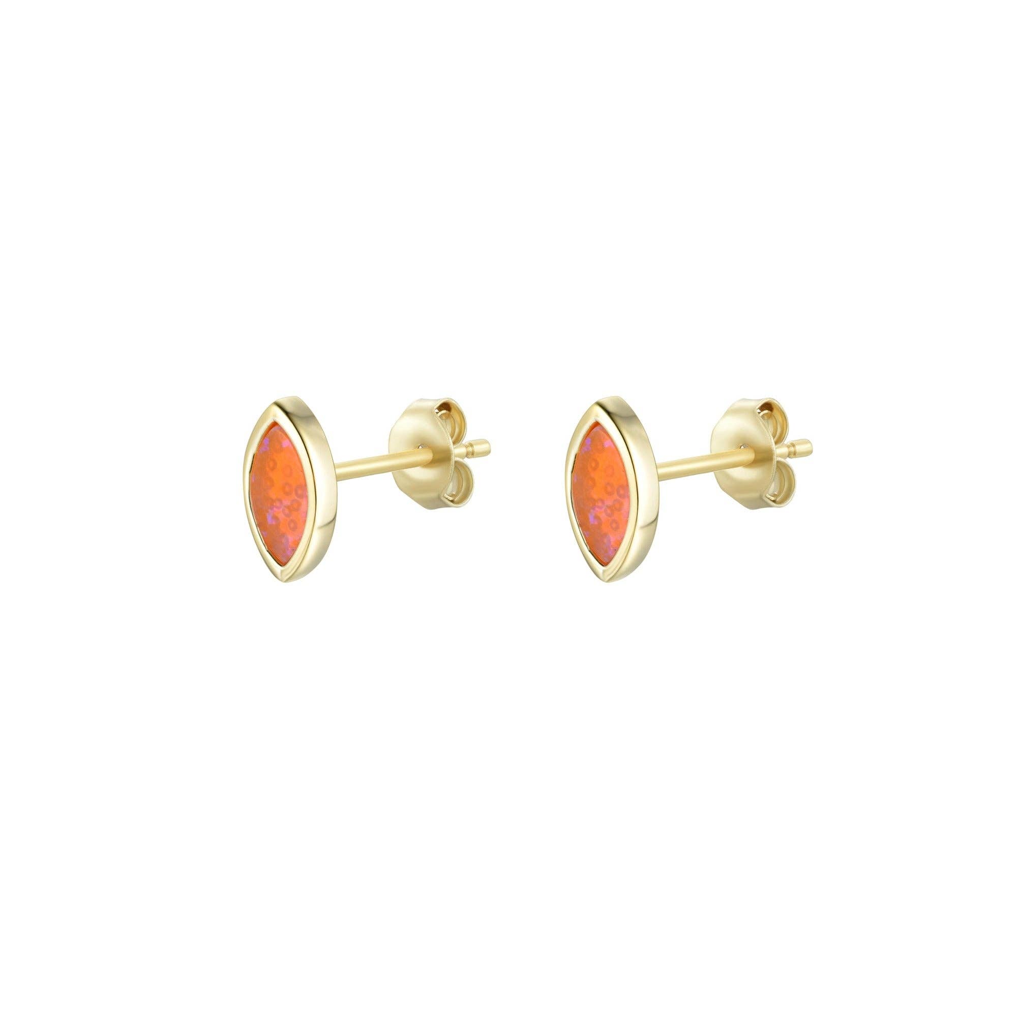 Kamaria Jewelry - Vente Clous d'oreille - Boucles d'oreilles à tige Marquise Opal4