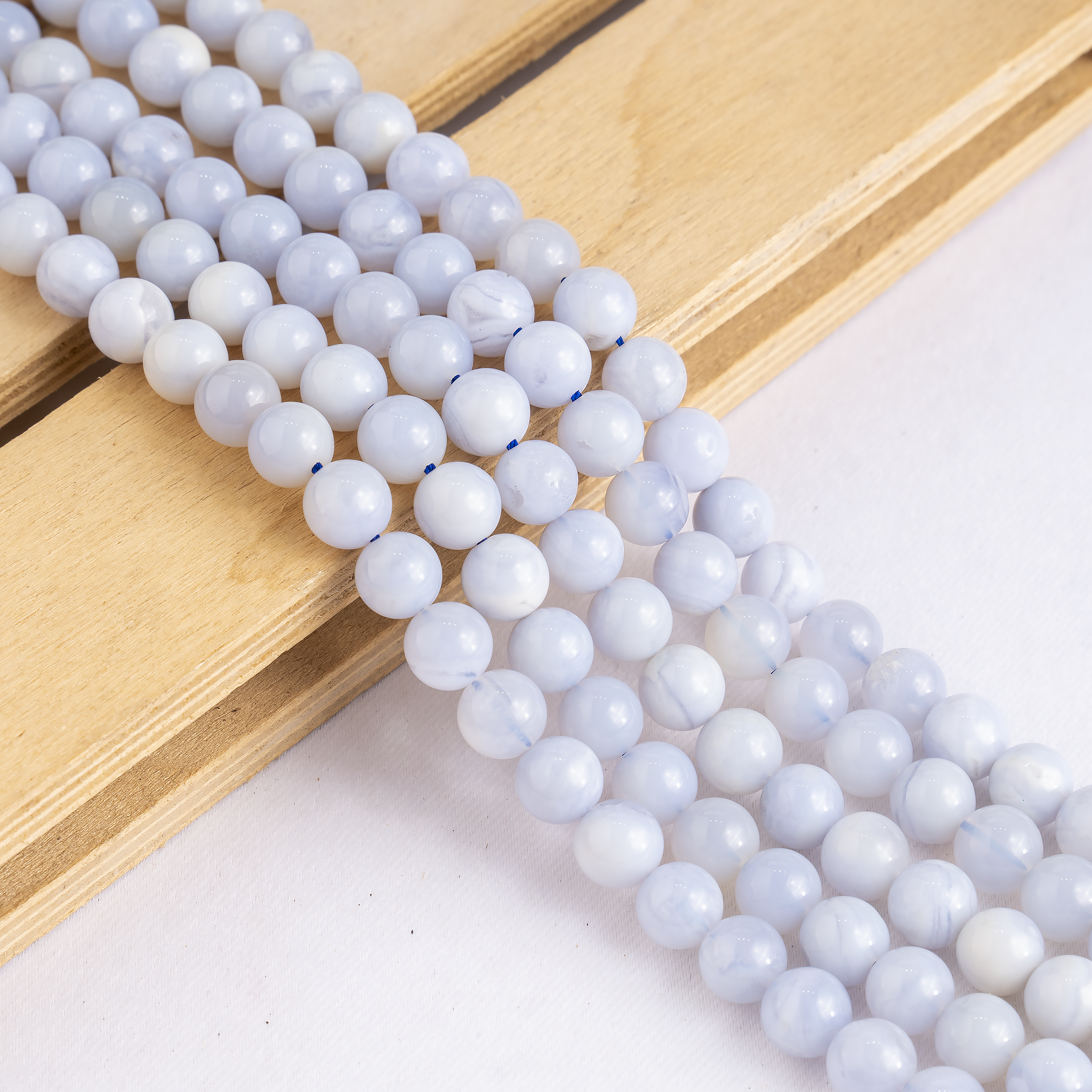 Soothing Crystals Beads – Großhandel Perlen – Kristall Schmuckperlen | Blaues Spitzenachat | Edelsteinperlen10