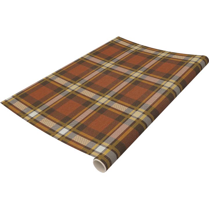 Primitives by Kathy - Wholesale Disposable Table Cover/Runner - Fall Plaid Paper Table Runner