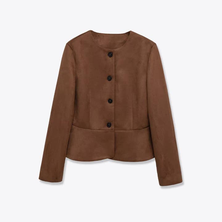 Lederjacke mit langen Ärmeln für den Großhandel von Sheer Trend