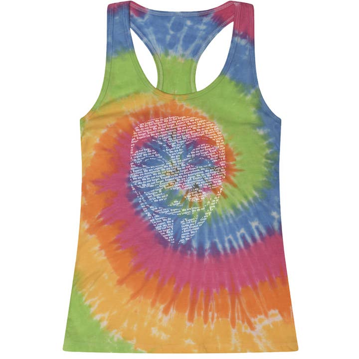 Expression Tees - Wholesale Tank Top - Women's - V For Vendetta Anonymous Mask Racerback Tank Top for Women5