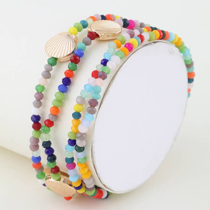 3AM BY H&D ACCESSORIES - Wholesale Beaded bracelet - Multi Seashell Beaded Bracelet2
