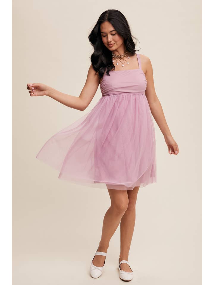 Listicle - Wholesale Dress – Women's - Tulle Babydoll Dress28