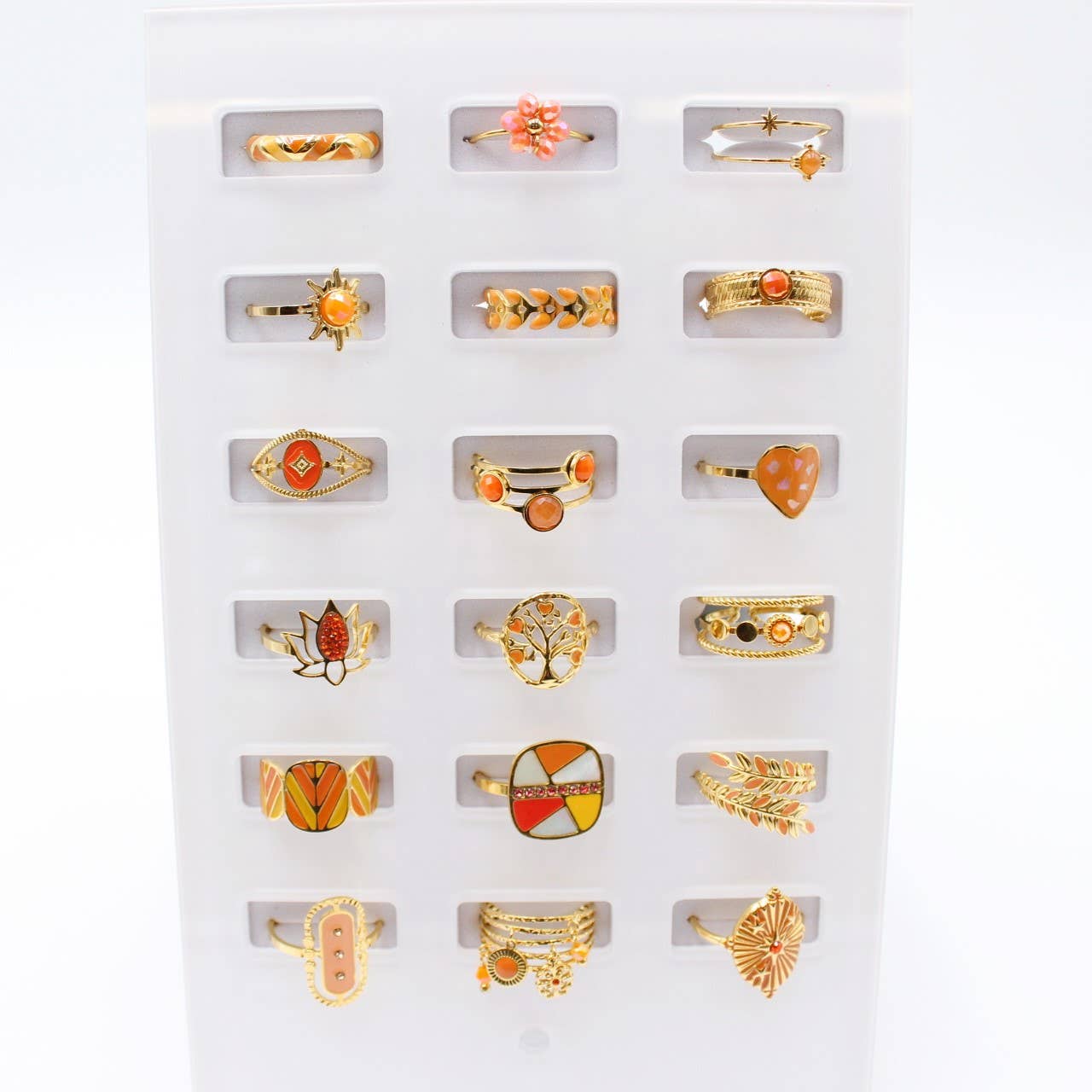 Reference Mode – Engroshandel Smykkesæt – Sæt med 18 justerbare ringe i rustfrit stål6