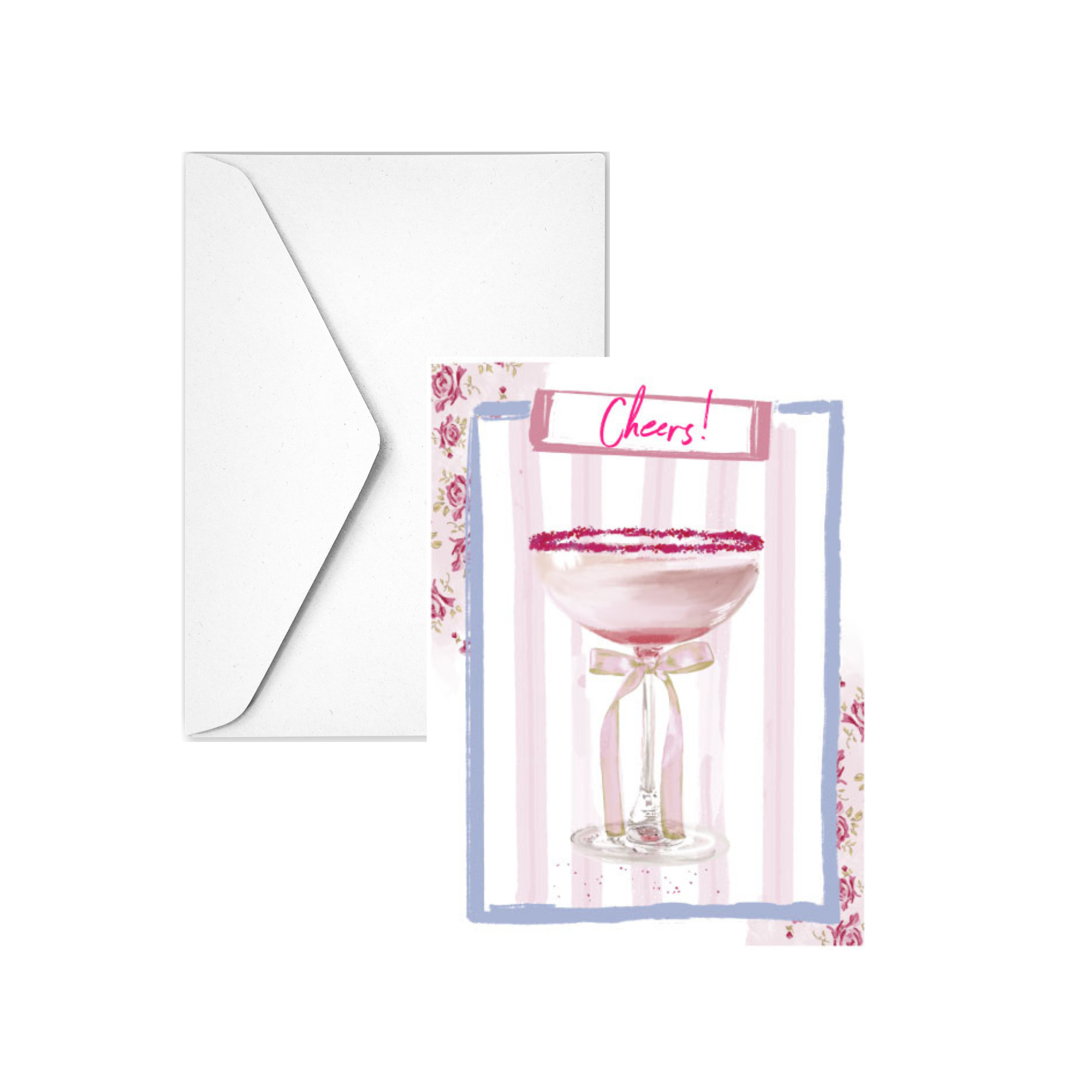 Rebecca Illustrated - Wholesale Stationery/Notecard Set - CHEERS COSMO - Note Card 1