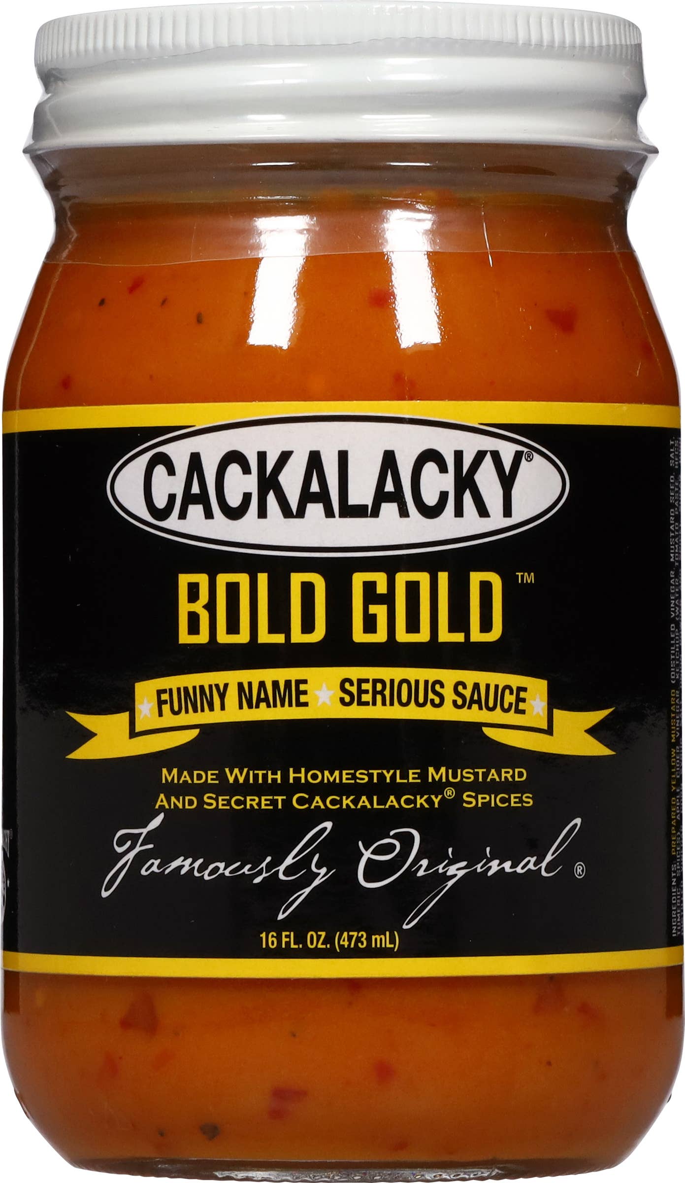 Cackalacky® - Wholesale BBQ Sauce - Cackalacky® Bold Gold® Sauce   (16 oz.)1
