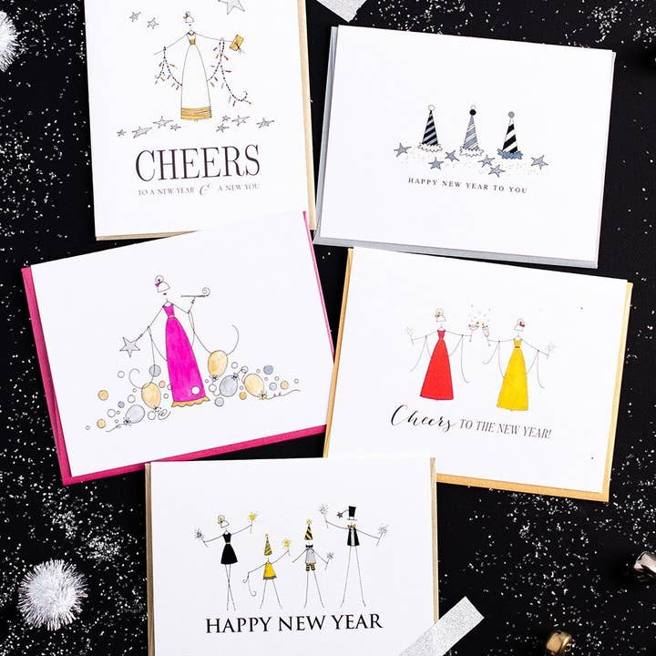 LO in LONDON® - Wholesale New Year's Card - "SPARKLE" NEW YEAR CARD2