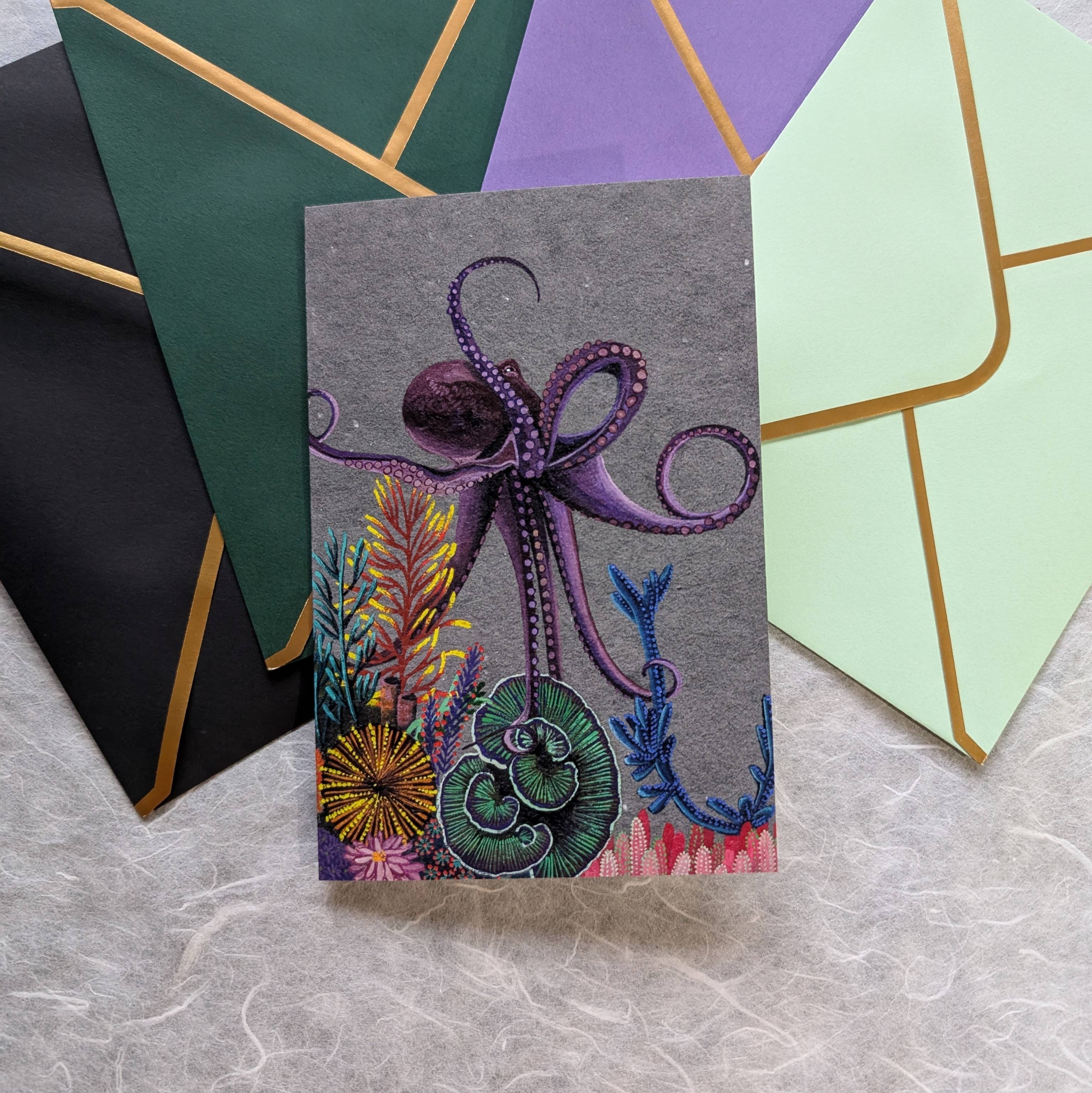 Mantis Shrimp Monocles - Wholesale Everyday Greeting Card - Octopus Greeting Card2