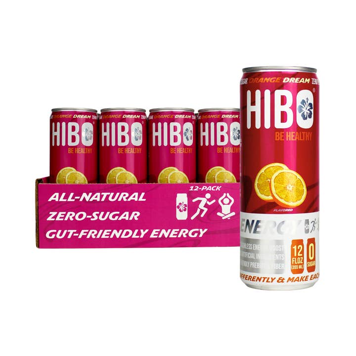 HIBO Healthy Energy - Wholesale Sports/energy drink - All-Natural Zero Sugar Energy Drink HIBO ORANGE DREAM