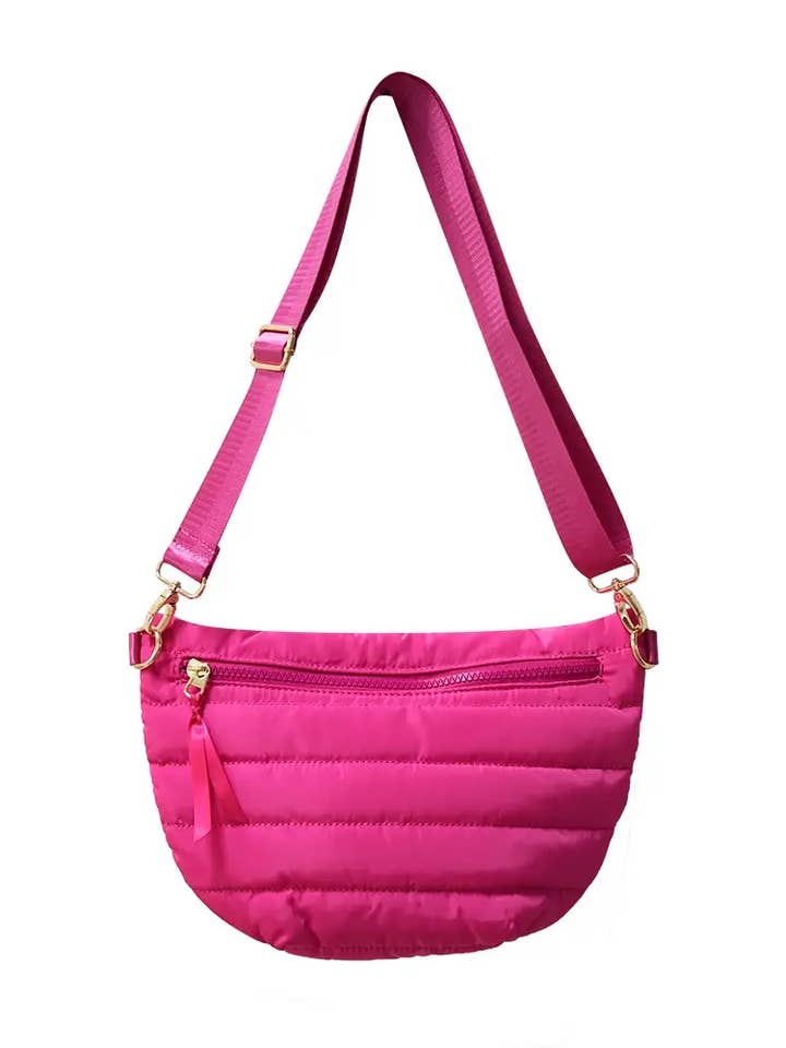 The Blake | Crescent Puffer Sling Bag | 14 Colors for wholesale by Babs + Birdie