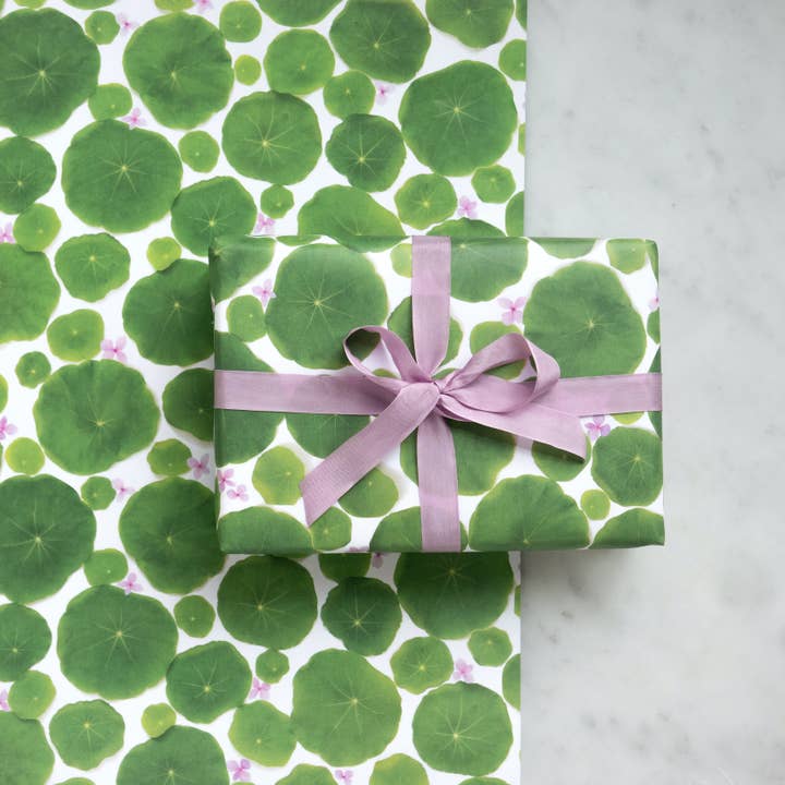 Gift Wrap - Nasturtium Leaves for wholesale by Bottle Branch