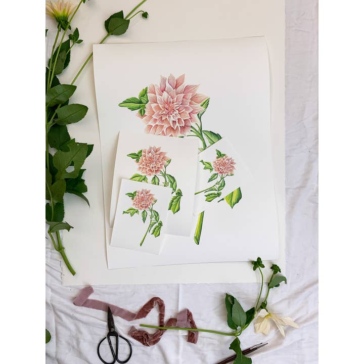 Cara's Garden – wholesale Konsttryck – Cafe au lait i trädgården2