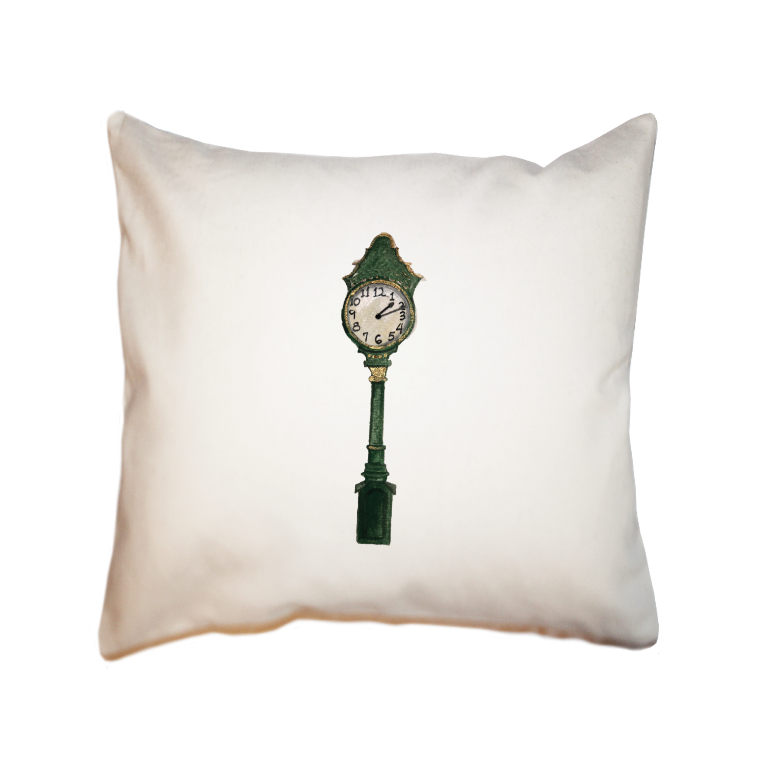 Tina Labadini Designs - Wholesale Throw/Decorative Pillow - green clock square pillow0