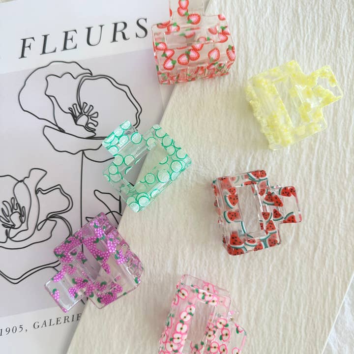 LoveLina CAMILA fruitprint haarclips van 5 cm voor wholesale door LoveLina