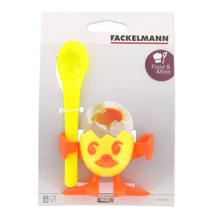 Zenker - Wholesale Egg cup/holder - Fackelmann Colors Edition egg cup with spoon4
