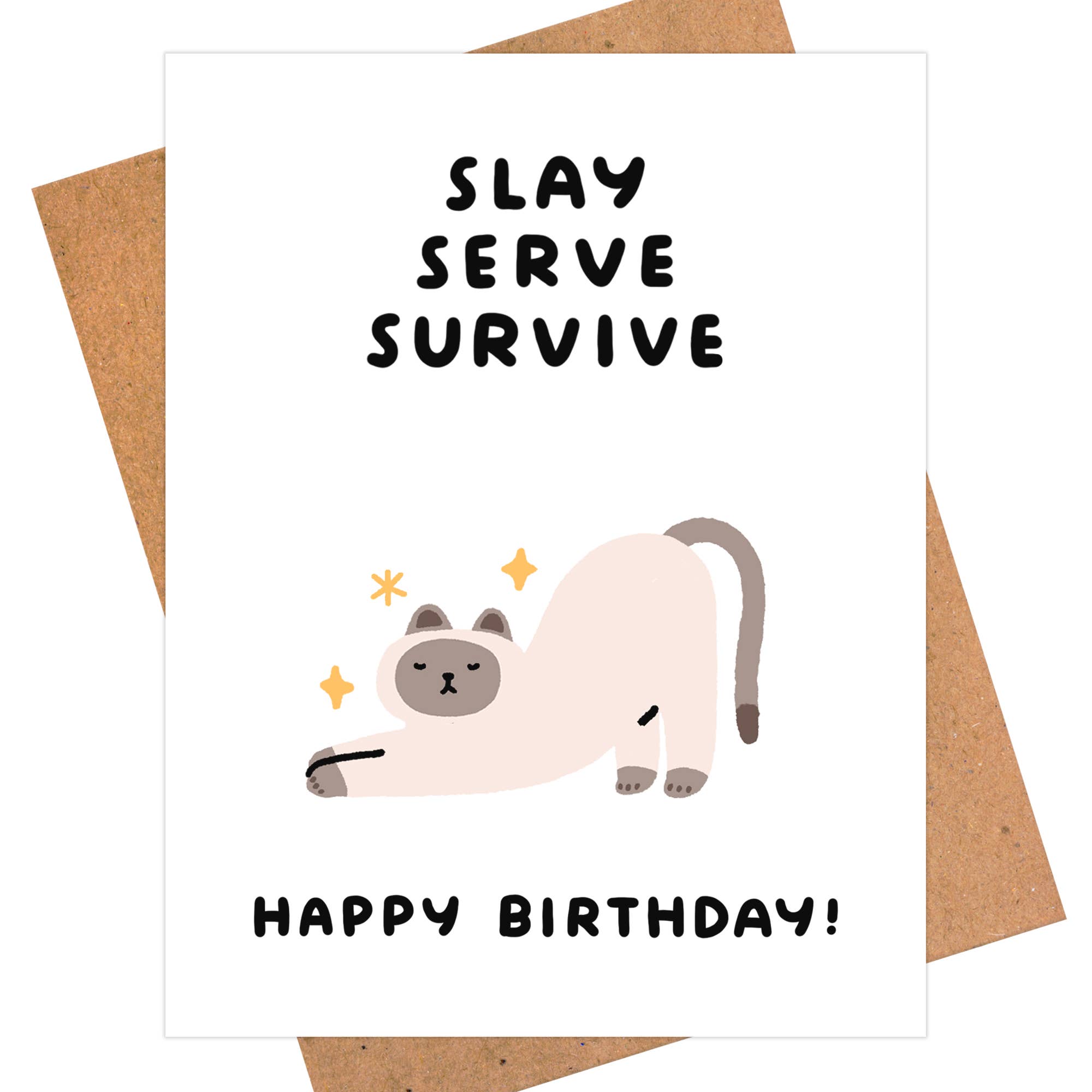 iej studio - Wholesale Birthday Card - Empowering Birthday Card - Slay Serve Survive