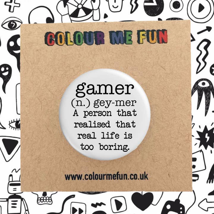Gamer(n)Pin Badge for wholesale by Colour Me Fun