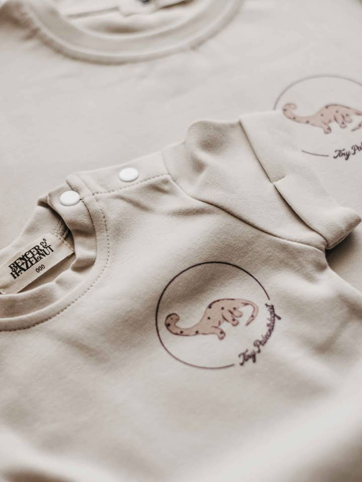 Tiny Paleontologist Bodysuit/Tee - Neutral for wholesale by Bencer & Hazelnut