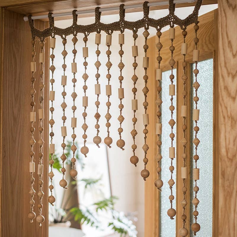 Rustic Reach - Wholesale Curtain - Wood Beaded Door Curtain0