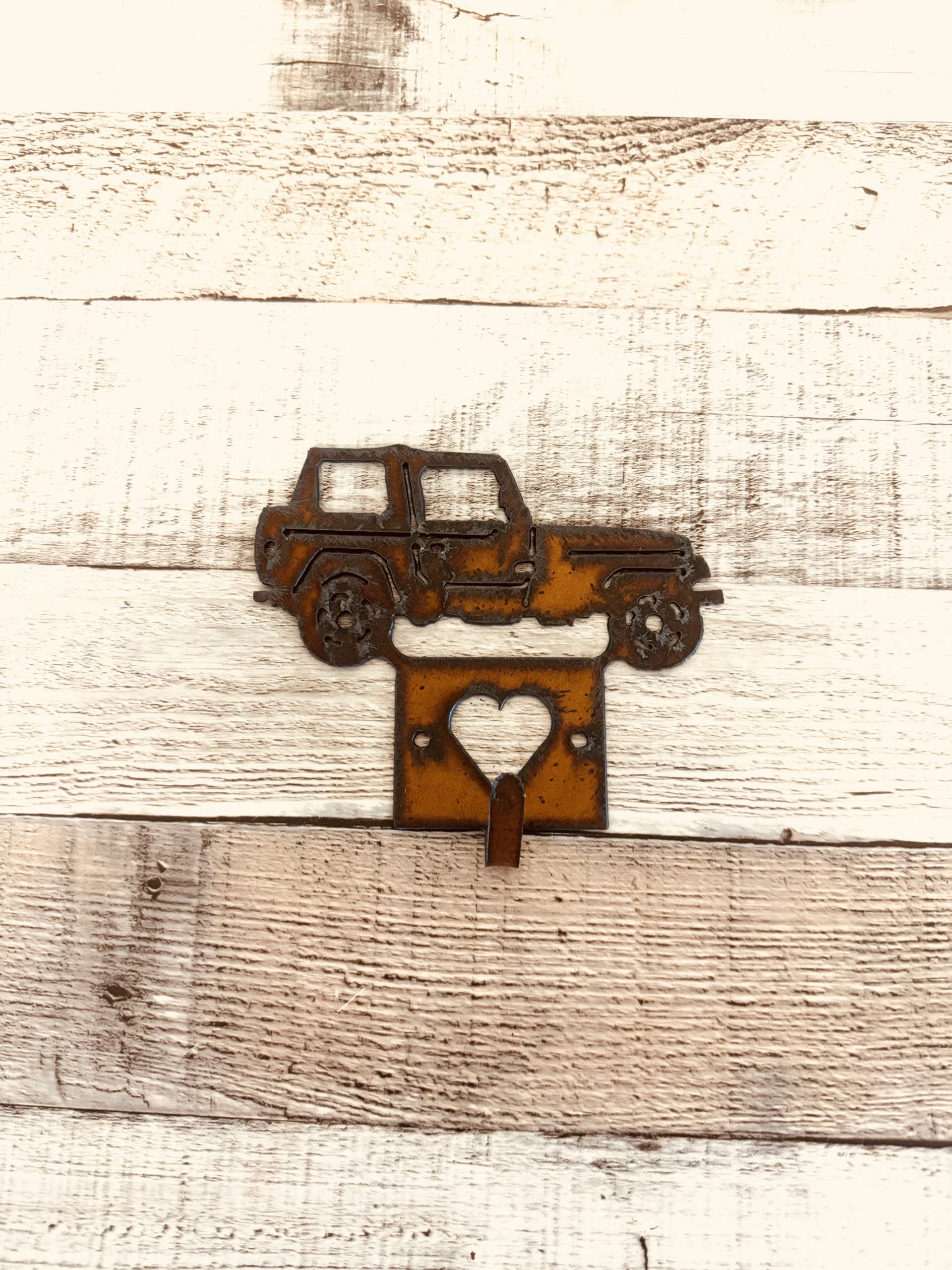 Universal Ironworks USA - Vente Crochets muraux - Crochet à clé unique Jeep en métal rustique, cadeau pour les amoureux de Jeep