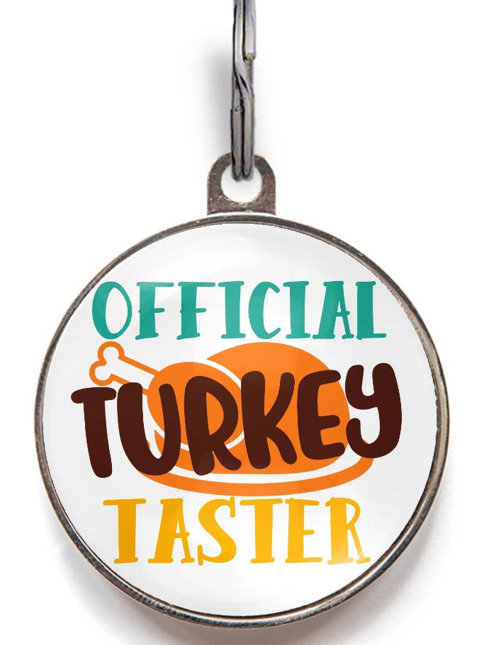 Turkey Taster Thanksgiving Smart Dog Tag for wholesale by WagATudeTags