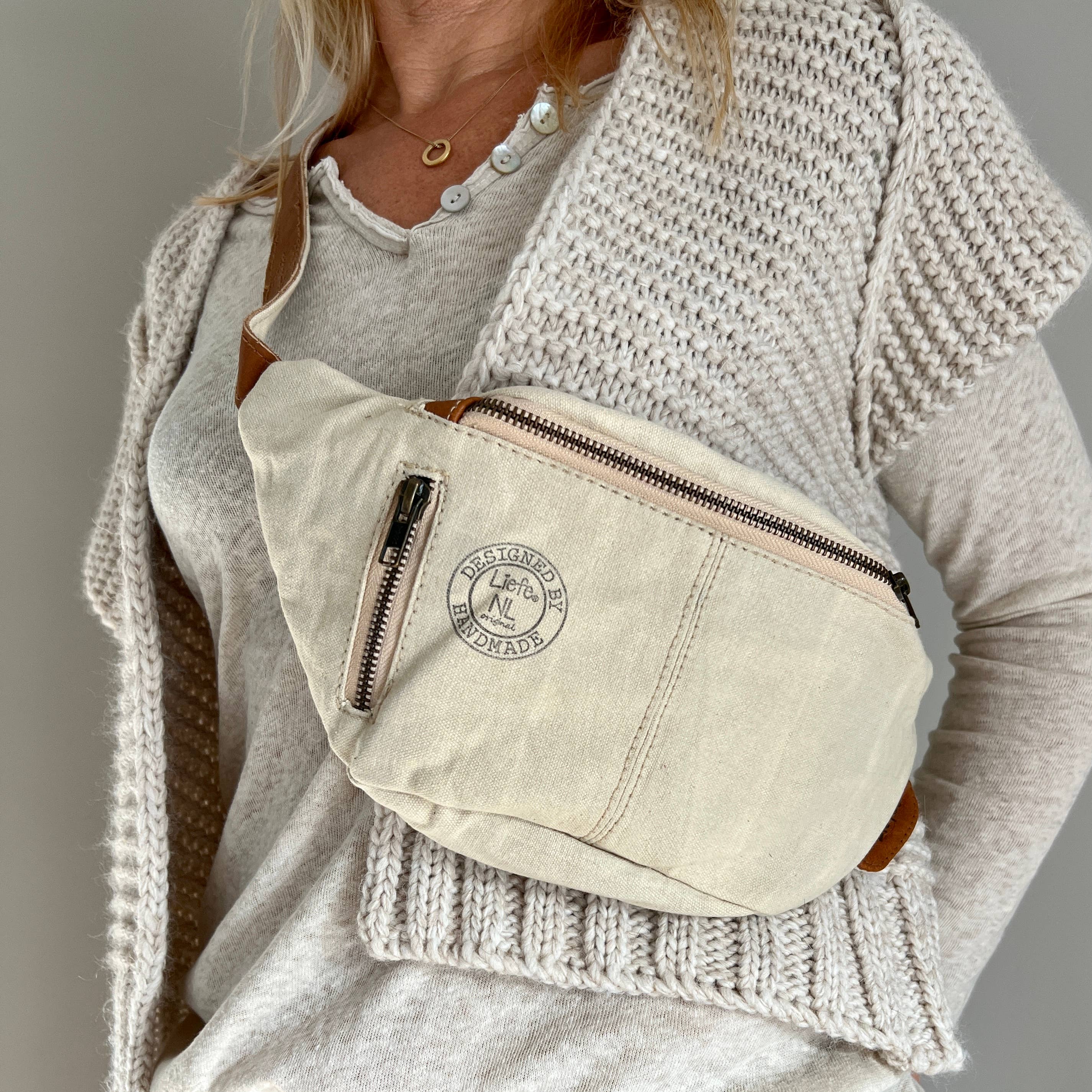 Liefe NL - Wholesale Belt Bag - Women's - BumBag (vintage light canvas) - crossbody bag1