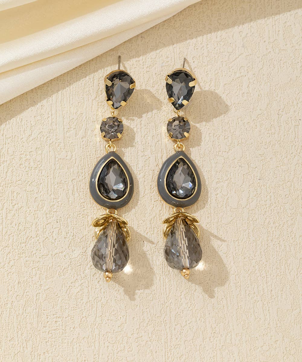 Blossom bijoux – wholesale Dangle earrings – Long drop crystal earrings – 26AHBOL0260