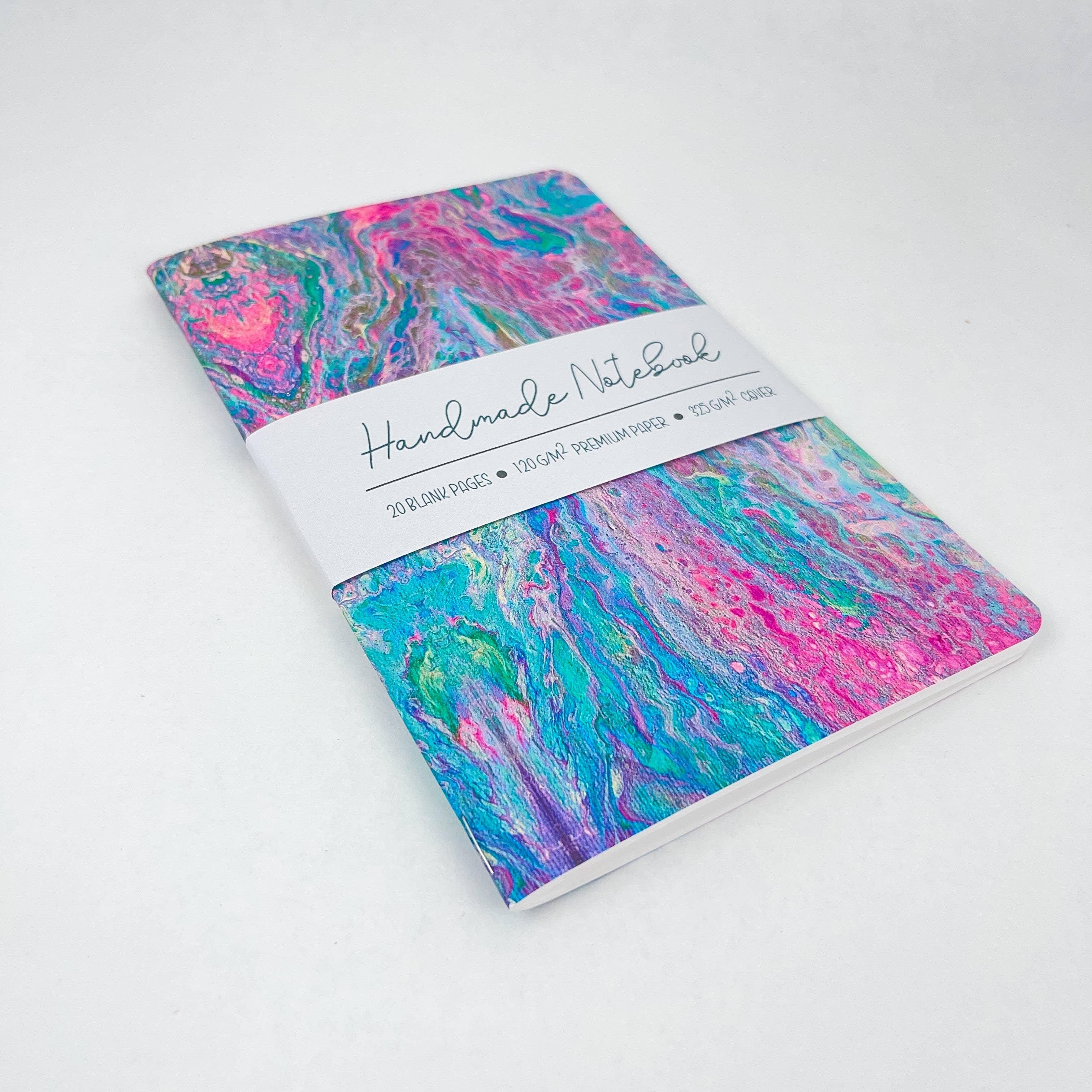 Art by Erica H & Rebel Stitchers - Wholesale Notebook - Liquid Art - Style 6 - Handmade Saddle Bound Notebook7