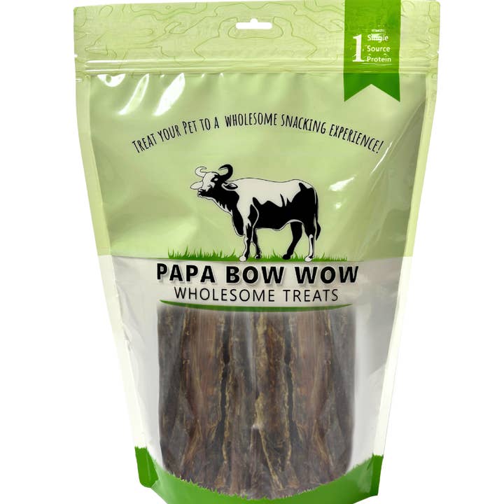 Papa Bow Wow Jerky Flat 12" 1 lb for wholesale by Canine Caviar