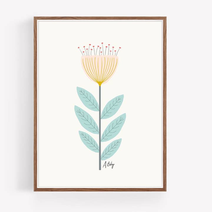 Mid Mod Flower No. 7 - Scandinavian Wall Art for wholesale by Annie Bailey Art