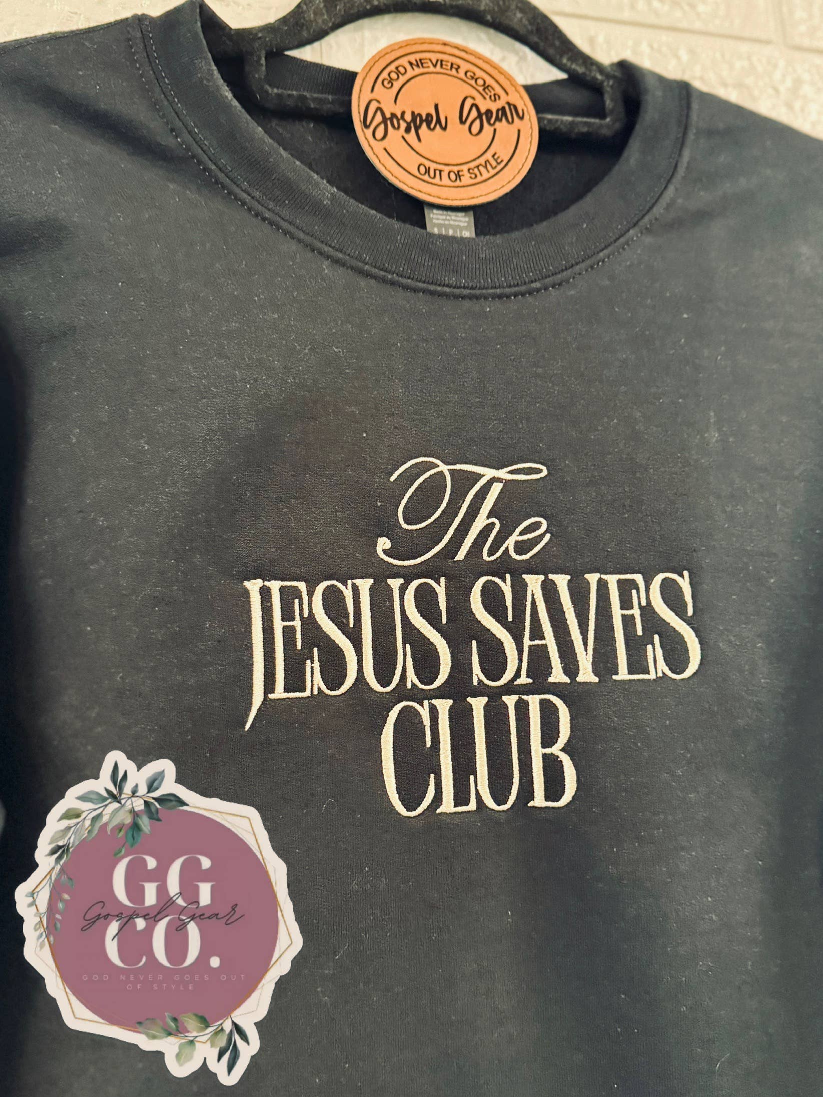 Gospel Gear Co - Wholesale T-Shirt - Unisex - The Jesus Saves Club Embroidered Shirt1