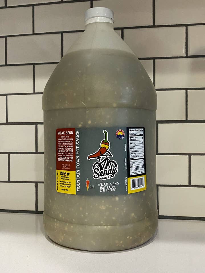Weak Send GALLON for wholesale by Sendy Sauce Hot Sauce