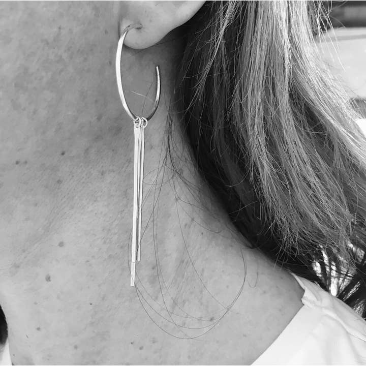 REMOVED BRAND – Engroshandel Hængeøreringe og creoløreringe – Hoops, Dangly Drop Hoops, Party Øreringe, Sølv Party Øreringe