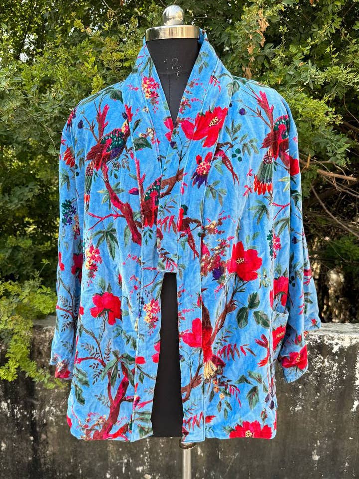 GYPSY STUDIO - Wholesale Jas - Dames - Vogelprint Jas Meisje Winterjas Dames Jassen Fluwelen Jas