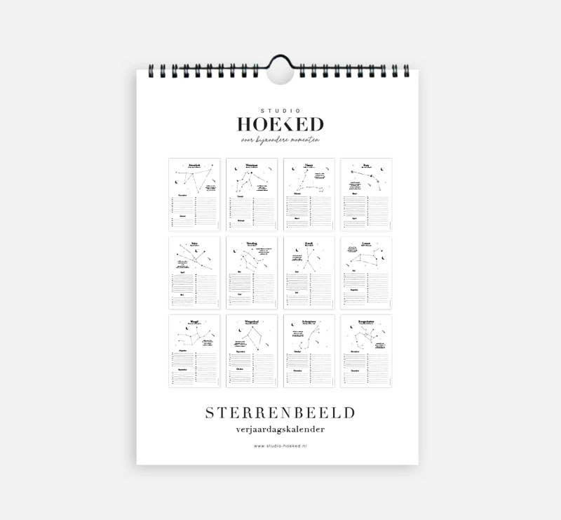 Studio Hoeked - Wholesale Calendar - Birthday Calendar - Zodiac Signs1