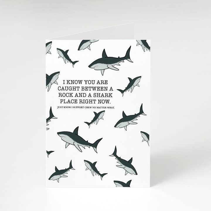 Shark Humor Beileidskarte für den Großhandel von MJ Alleyway