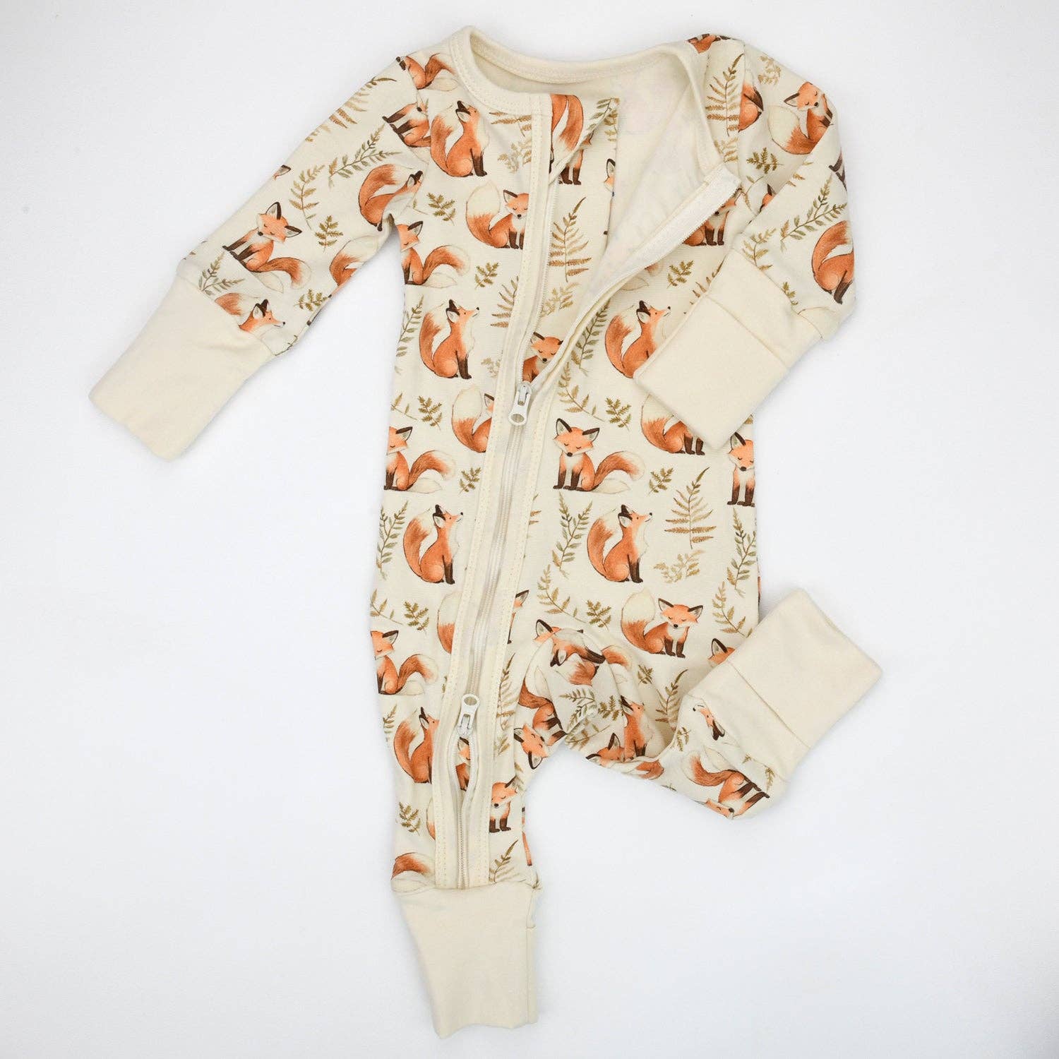 Earthy - Wholesale Sleepsuit - Baby - Organic Cotton Baby Pajamas 2-Way Zip Front Zipper Sleeper, Rusty1