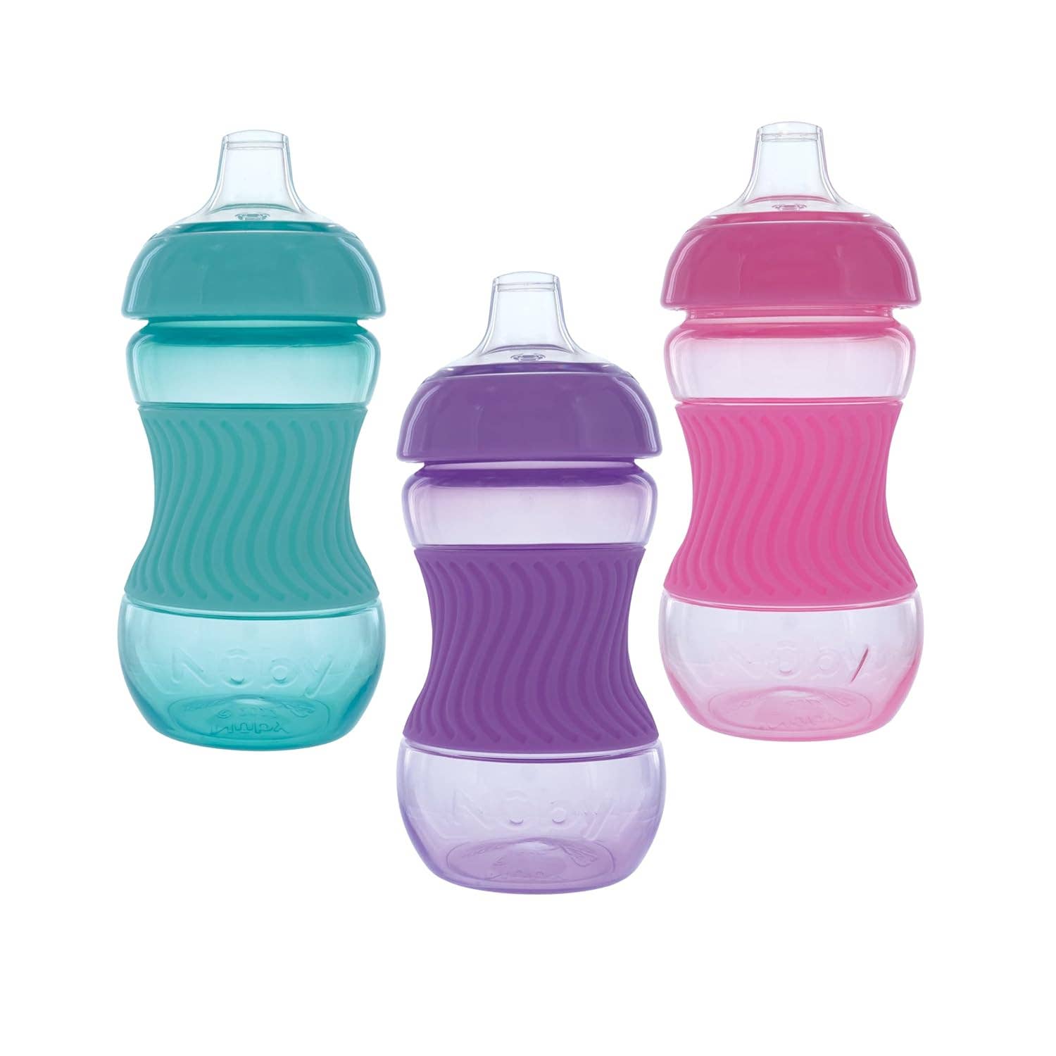 Nuby - Wholesale Drinking Glass/Cup - Nuby 3 Pack 6oz Mini Easy Grip Sleeve Cups5