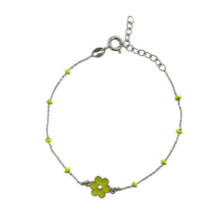 KINDERARMBAND EMAILLE BLUME für den Großhandel von Argent Basic