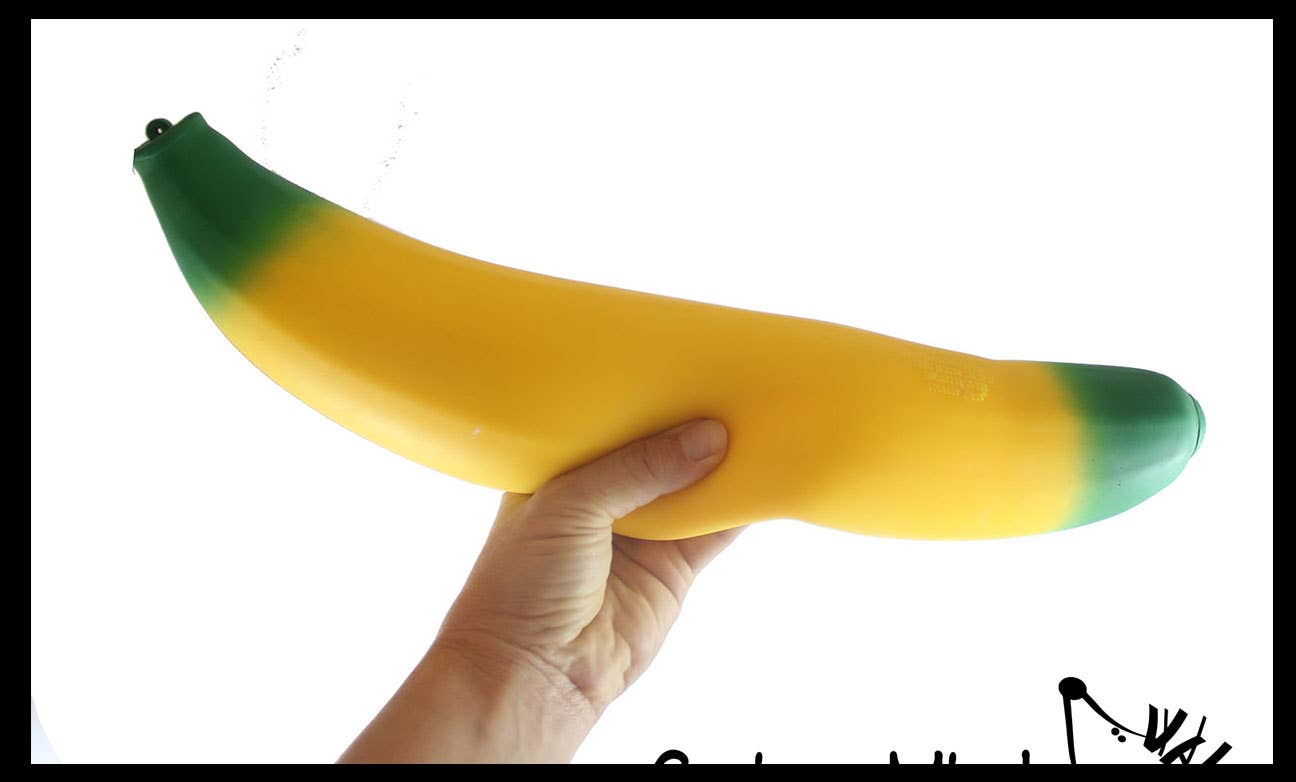Curious Minds Toys - Vendita all'ingrosso Giocattolo squishy - Bambini e neonati - Jumbo Doh Banana Frutto Morbido Ripieno di Soffice Fluff da Stringere Squishy0