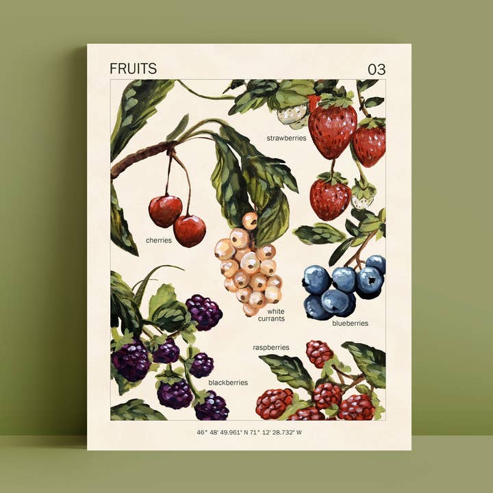 Fruit Art Print | 8x10'' | Vintage Botanical Wall Art for wholesale by Doro Marcello