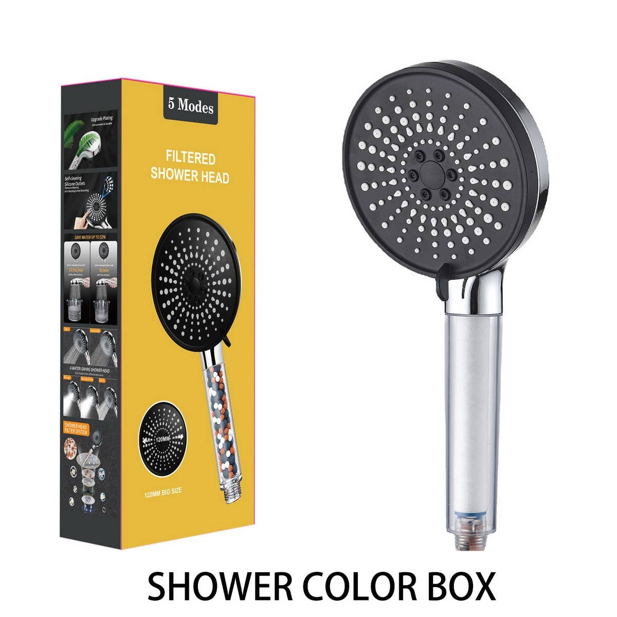 ACCITY - Wholesale Shower Head - 5 SPRAY MINERAL STONE FILTER SHOWER HEAD_CWASC17063
