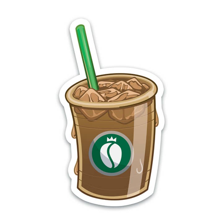 Iced Coffee Sticker | Perfect Vinyl Sticker For Summer for wholesale by Vancity Stickers
