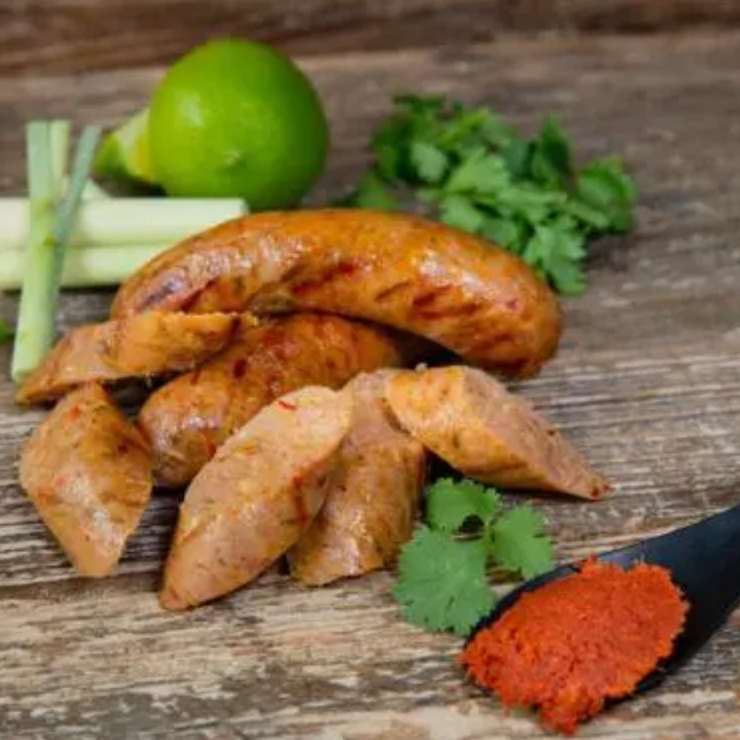 MeatCrafters Inc. - Wholesale Sausage - Classic Thai Chicken Sausage Links: Green Curry & Lime6