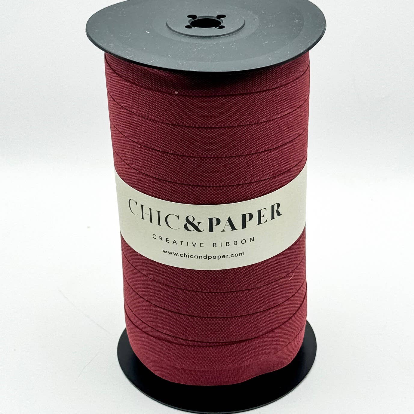 CHIC&PAPER – wholesale Ribbon – Gift wrapping – Cotton Ribbon XL Burgundy0